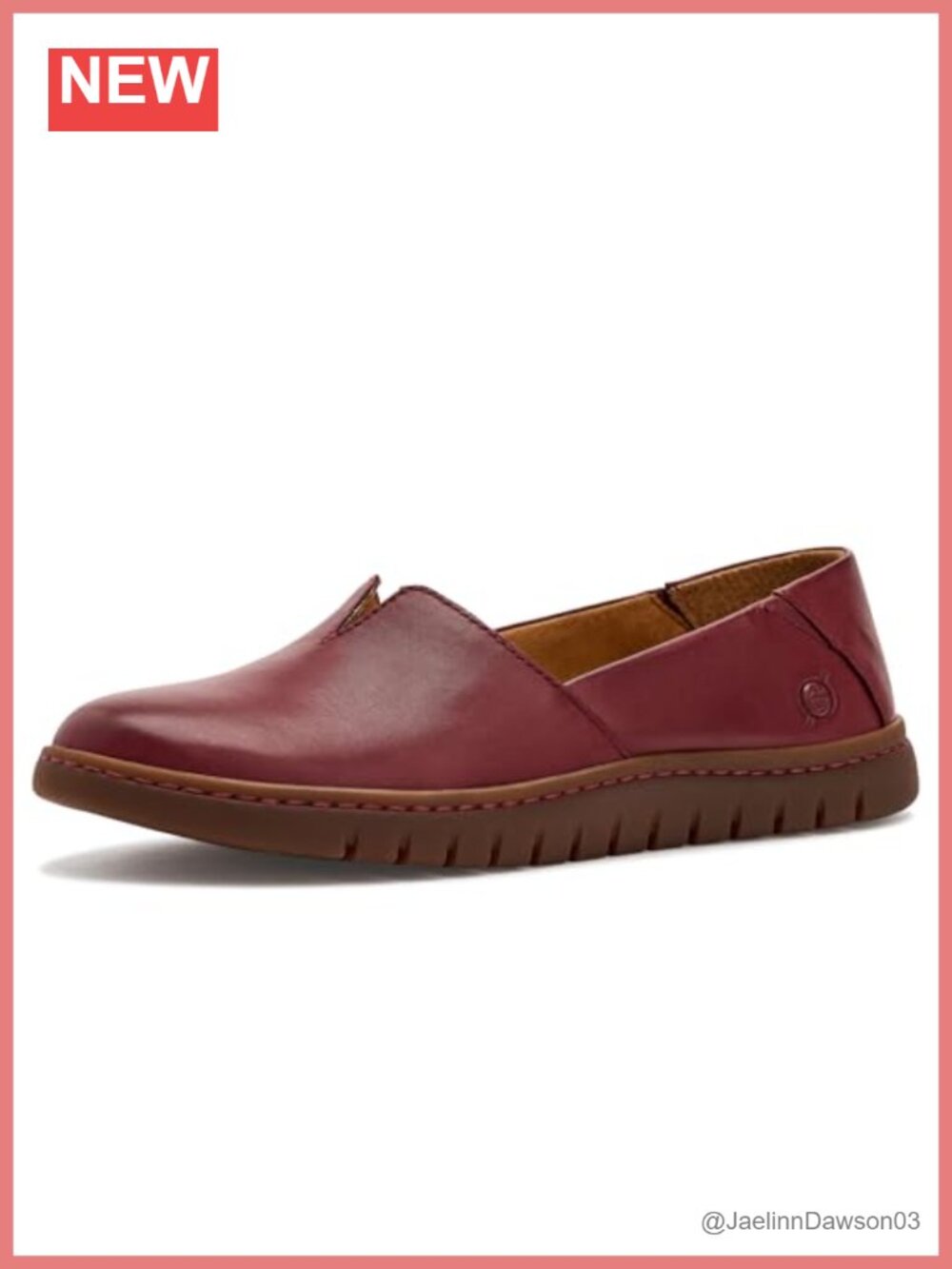 Full Grain Leather Pull-On Loafer Low Heel Casual Shoe